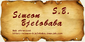 Simeon Bjelobaba vizit kartica